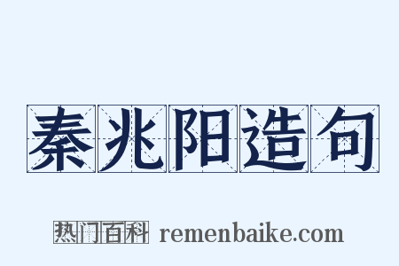 秦兆阳造句是什么意思的图片
